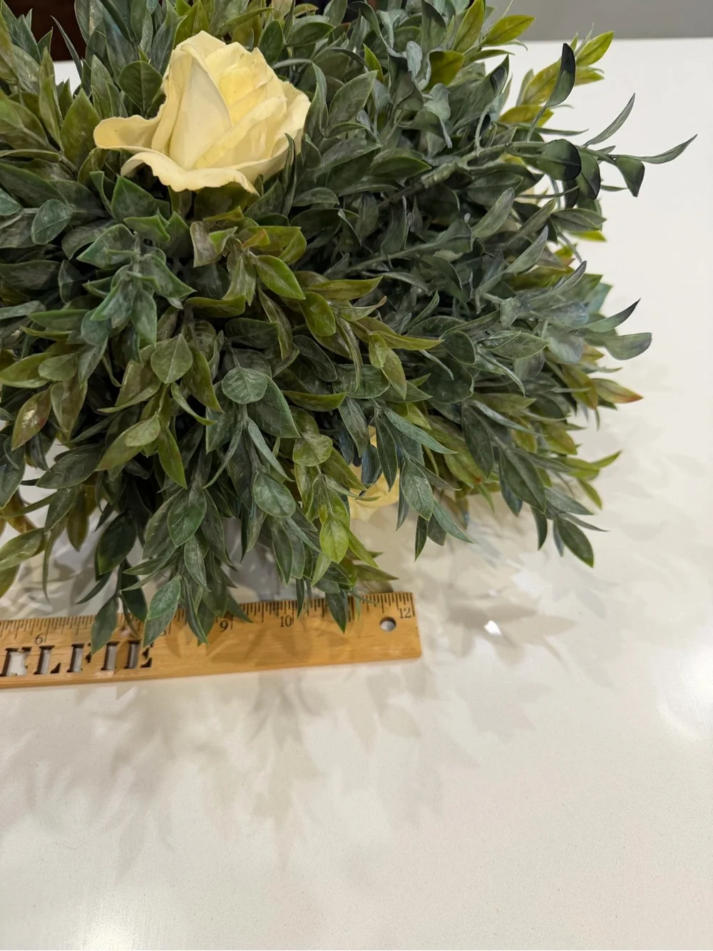 Cream Rose Bridal Bouquet with Lush Greenery